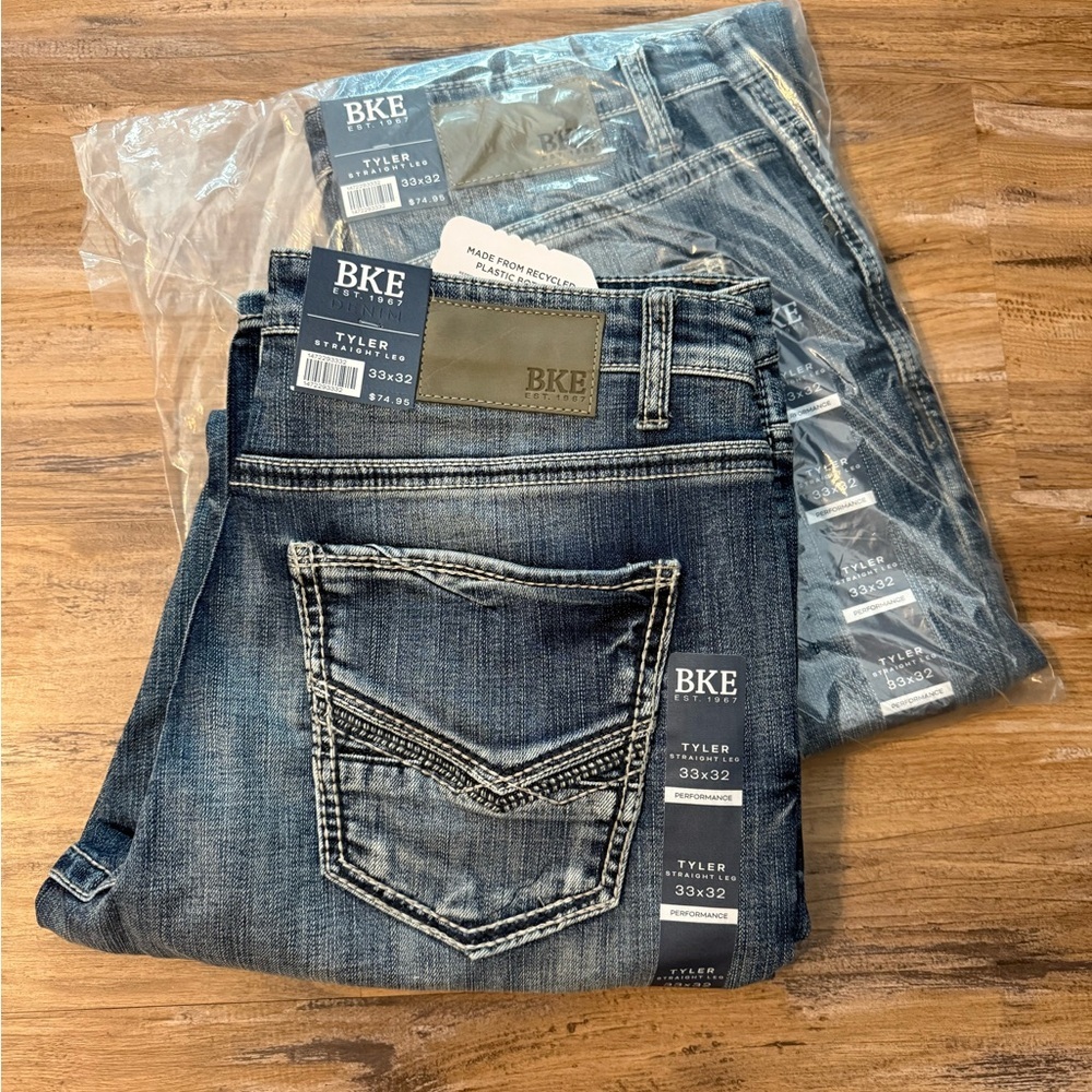 BKE Men's Dark Wash Slim Straight Jeans $75 each